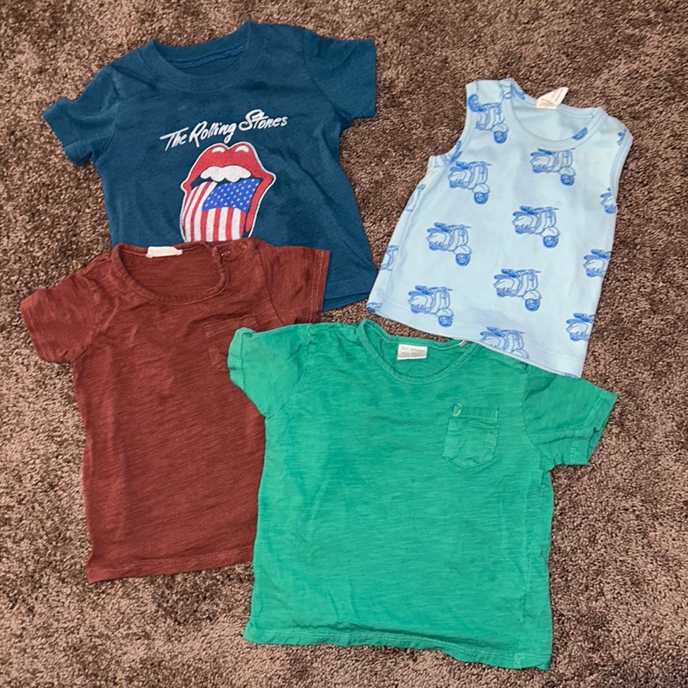 Boys 12m graphic tshirt & tank top bundle!!